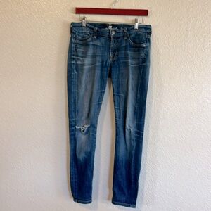 7 For All Mankind Skinny Medium Wash Jeans Size 29